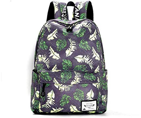 YANAIER Mädchen Schulrucksack Modischer Freizeitrucksack für Frauen Teenager Jungen Wasserdicht Tasche Schulranzen Tagesrucksack mit Laptopfach Ahornblätter
