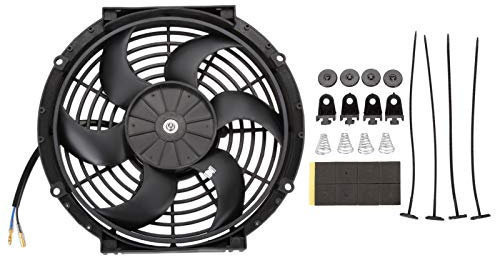 Madlife Garage Universal 10 80W Elektrische Lüfter Wasserkühler Kühlerlüfter Kühler mit Montagesatz
