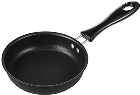 Padella Antiaderente 12 cm Pancake Uovo Gnocco Frittata Padella Mini Padella Antiaderente Piatto Pan Nero Padella Mini Padella Antiaderente Perfetta Friggere Padella Rotonda con Rivestimento Frittata