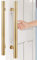 SDFVSDF Contemporary Luxury Stainless Steel Handle Pull Push, for Barn/Shower/Glass Doors (Gold, 60cm/24inch)