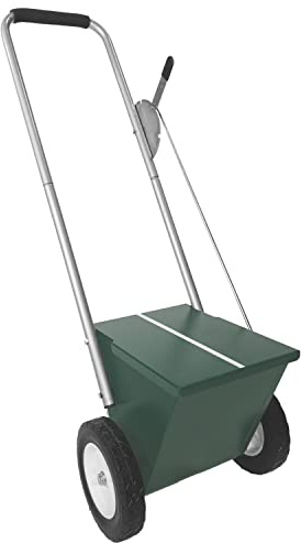 Champion Sports 25 LB Wheeled Heavy Duty Steel Dry Line Striping Athletic Field Marker, Green
