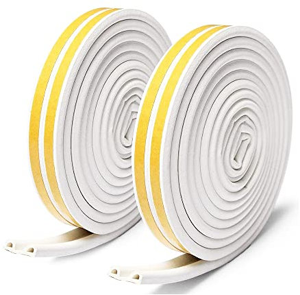 Funwaretech Türdichtungsband aus Schaumstoff, für Fenster, Isolierung aus Gummi, selbstklebend, Anti-Kollision, Schalldämmung, Türdichtung, 6 mm (W) x 1,5 (T) x 10 m (L x B)