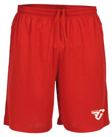 Frankie Garage - Pantalone Sportivo per Bambino o Ragazzo, Pantaloncino Tecnico per Allenamento, Sport o Palestra XXS Rosso