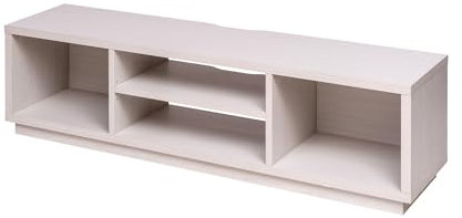 Iris Ohyama, Soporte de TV / Mueble de TV / Soporte de TV con estantes abiertos / Soporte de TV para TV de 65 pulgadas, Madera maciza, Oficina, Sala - TV Cabinet Standard - OTS-150S - Roble Blanco