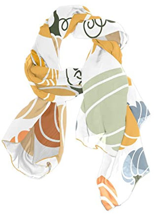 Halloween-Szene Damen Langer Schal Schal Wrap Weich Mode Leichte Chiffon Seidenschals, Kürbis-Stil