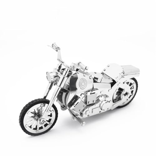 METAL-TIME Roadway Fantasy Motorcycle DIY kit, Metal Motorbike Model, 3D Puzzle Building Crafts, Collectible Figurine, Stainless Steel DIY Construction with Toolbox, 155 Pieces.