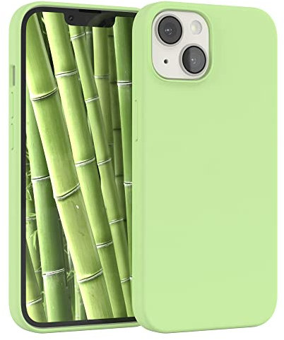 EAZY CASE Premium Silikon Handyhülle kompatibel mit iPhone 14 Slimcover mit Kameraschutz und Innenfutter, Silikonhülle, Schutzhülle, Bumper, Handy Case, Hülle, Softcase, Hellgrün