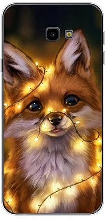 KARTXITAI Hülle Kompatibel mit Samsung Galaxy J4 Plus (2018), Stoßfeste Schutzhülle mit Weiche Silikon Bumper Case Handyhülle Anti-Kratzt Transparent Rückseite - Rotfuchs