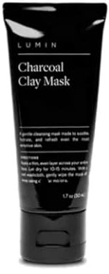 Lumin Skin Charcoal Purifying Black Clay Face Mask for Men 50 ml