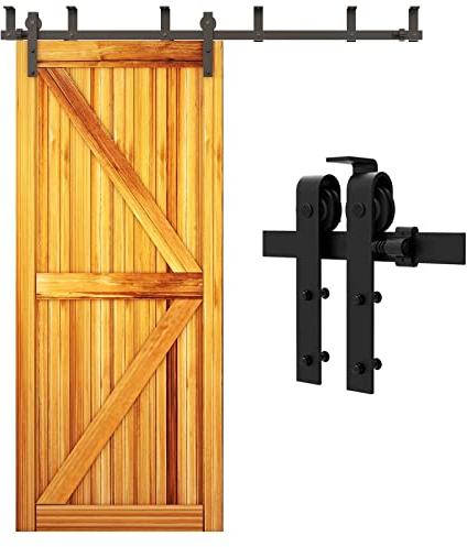 WOLFBIRD 365cm (12FT) Deckenhalterung Halterung Schienensystem für Laufschiene Schiebetüren Barn Door Schiebetür Komplettset Innentüren