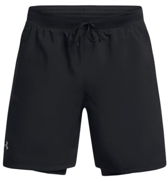 Under Armour Herren UA Launch 7'' 2-in-1 Short, Laufshorts aus leichtem Stretchgewebe, kurze Sporthose mit Innenslip
