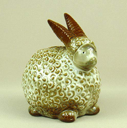 DERBUT Skulptur Statue Dekorative Sammlerstücke Statue Ornament Skulptur Statue Keramik Schaf Figur Spardose Haushalt und Handwerk für Geburtstag und Souvenir Geschenk