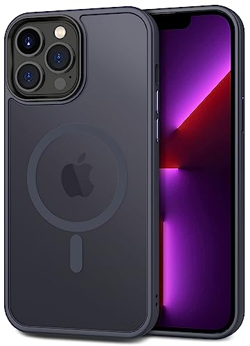 CACOE Magnetisch Hülle für iPhone 13 Pro Max Hülle 6.7 Zoll,kompatibel mit MagSafe,Durchscheinende Matt Handyhülle Stoßfest Kratzfest Schutzhülle Cover