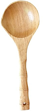 BESTonZON 1Pc Cuillère À Eau Cuillère À Soupe Japonaise Baignoire Spa Accessoires De Spa Louches À Sauce Cuillère De Salle De Bain Louche En Bois Sueur Hammam Cuillère Sauna Cuillère En