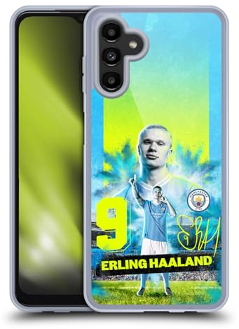 Head Case Designs Offizielle Manchester City Man City FC Erling Haaland 2023/24 Erstes Team Gel Handyhülle Hülle [Militärischer Schutzgrad] Kompatibel mit Samsung Galaxy A13 5G (2021)