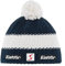 Eisbär Skipool Bommelmütze Beanie Strickmütze Wollmütze Wintermütze Skimütze (One Size - blau-weiß)