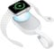 Caricabatterie wireless portatile per Apple Watch Series 8/UItra/7/6/5/4/3/2/SE/Nike,1200 mAh iWatch Keychain Charger Power Bank with Built-in Cable (bianco)