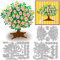 GLOBLELAND 3D Kirschbaum Stanzformen Für Die Kartenherstellung, Kirschblütenpflanze, Karbonstahl Prägeschablonen, Vorlage Für Dekorative Prägung, Papier, Karten, DIY, Scrapbooking