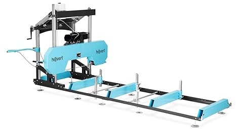 hillvert HI-PSM-2000G Benzin-Blockbandsäge 4 x 0,9 m Aufstellmaß 11000 W / 15 PS Blockbandsägewerk mobile Bandsäge Kleinsägewerk