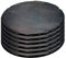 Acan Tradineur - Pack de 6 Platos de Pizarra Redondos, Bandeja para hosteleria, Servicio y degustación, Canto rústico, Tabla de Piedra Natural para Servir Aperitivos - Ø 25 cm