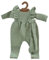 Mealini Jumpsuit für Stoffpuppen, grün - toller Overall für Puppen aus Musselin, niedliche Puppenkleidung