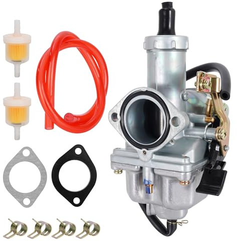 PZ30 Carburateur 30mm Starter pour 125-300cc ATV Dirt Bike Go Kart | Starter À Câble. Inclut Filtre À Essence, Ligne Rouge Et Joint
