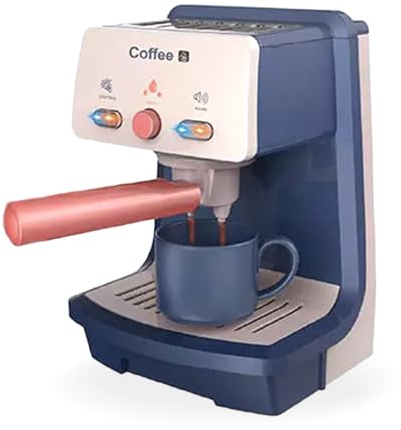 COO11 Kids Coffee Maker Machine Toy, Kitchen Play Set, Realistic Coffee Maker Machine Toy with Cup, Dispenser, Light and Sound, Educational Kitchen Appliance, Best Gift for Girls and Boys Ages 3+