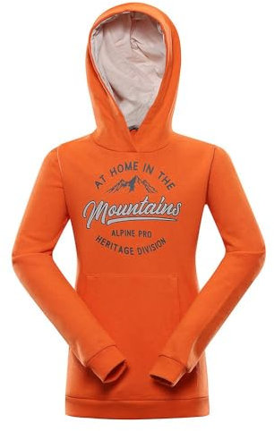 ALPINE PRO Modalo Full Zip Fleece 116-122 cm, orange, 116 cm