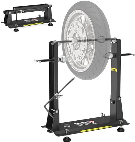 Tanfix Soporte de equilibrio de rueda de motocicleta, herramienta de equilibrio de rueda de eje único resistente para alineación estática y dinámica de neumáticos, equilibrador para deportes y