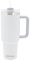 Milestone Travel Mug 40oz Tumbler with Straw, Handle & Lid/Large Capacity Insulated Stainless Steel Travel Cup for Cold or Hot Drinks (White)