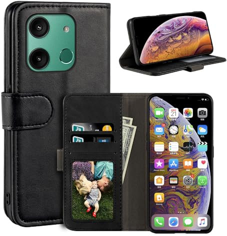 Schutzhülle kompatibel mit HMD Aura, magnetische Schutzhülle aus PU-Leder, Brieftaschen-Stil, modische Klapphülle mit Kartenfach und Ständer für HMD Aura 16,7 cm (6,5 Zoll)