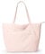 KALIDI Shopper Tasche Damen Uni Tasche Groß Tote Bag Rosa Handtasche mit Reißverschluss Für Arbeit, School, BüRo, Schule