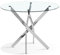 Designetsamaison Table à Manger Ronde 100cm Design en Verre - Orion