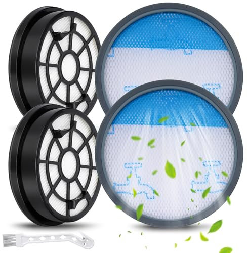 Kigniote 4 x Staubsauger Filter für Rowenta RO2910EA RO2913EA RO2915EA RO2932EA RO2933EA RO2957EA RO2981EA Swift Power Cyclonic(Model RO29xx) HEPA Filter Set Ersetzt ZR904301 mit Reinigungsbürste