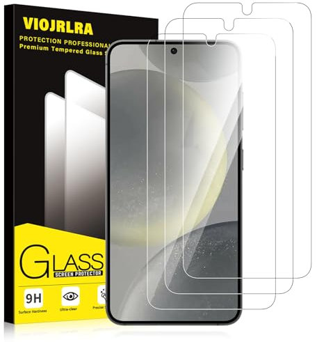 Viojrlra 3 Pezzi, Vetro Temperato per Samsung Galaxy S24 5G, 9H Durezza HD Trasparente Pellicola Prottetiva, Anti Graffio, Anti-Impronte, Senza Bolle, Ultra Resistente Protezione Schermo