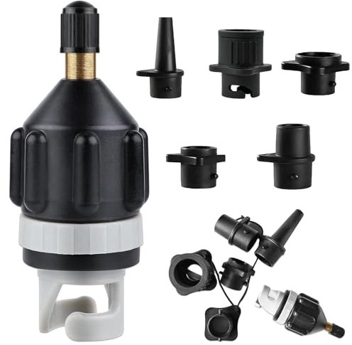 MOAZIFI Sup Pumpe Adapter Mit 4 Stück Gasdüse Inflatable, Sup Adapter Für Kompressor, Sup Zubehör, SUP Ventiladapter, Für Paddelboard, Schlauchboote, Kajaks, Stand Up Paddle Board, Schwimmringen