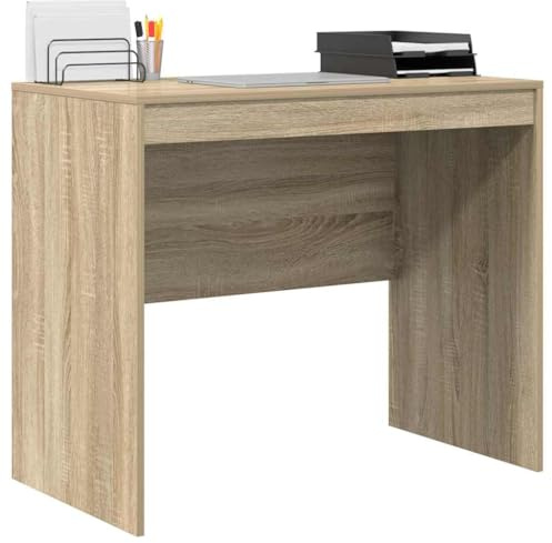 vidaXL Schreibtisch Sonoma-Eiche 90 x 50 x 76 cm | Schicker und moderner Look mit klaren Linien und einer tollen Sonoma-Eichenoberfläche,