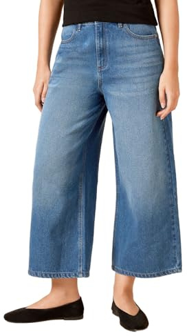 Dorothy Perkins Denim Culotte Jeans, 10, Mid Wash
