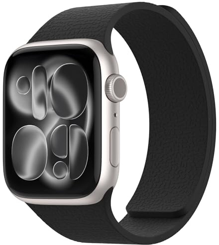 Nereides Magnet Silikon Armband Kompatibel mit Apple Watch | 42mm 40mm 46mm 44mm 45mm 41mm 38mm 49mm, Damen Herren Ersatzarmband für iWatch Series 11 10 9 8 7 6 5 4 3 2 1 Ultra SE 3 2 1