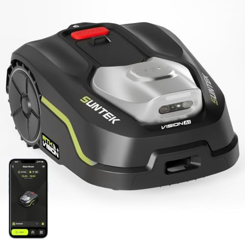 SUNTEK robot tosaerba senza cavo perimetrale, RTK+Vision robot tosaerba, mappatura automatica con IA, pendenza del 35%, evitamento intelligente degli ostacoli, gestione multizona, controllo tramite