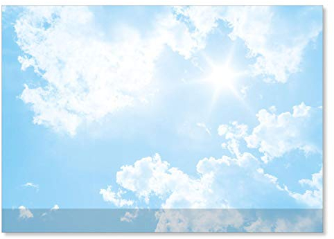 Schreibtischunterlage mit Wolken-Motiv und Kantenschutz I DIN A2 I 40 Blatt I aus Papier zum Abreißen I Unterlage für Büro und Zuhause I dv602