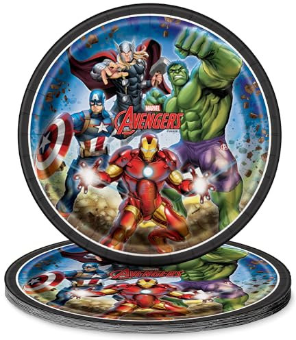 Unique Avengers Paper Party Plates - 9 inch - 8ct