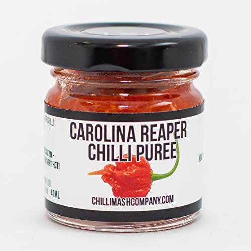 Carolina Reaper Chilli Puree - UK Made - Natural ingredients only - Extremely Spicy Cooking Paste - World's Hottest Chilli Puree