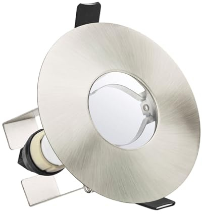 Integral Evofire Fire Rated GU10 Downlight Satin Nickel With Insulation Cover 70-100mm Hole Size