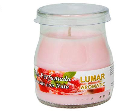 Lumar Aromatic Vela en Frasco Aromatica (Fresas con Nata, 1)