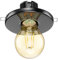 ledscom.de E27 Porzellan Decken-Einbauleuchte TELA, rund, schwarz, 99mm, inkl. Leuchtmittel 471lm 3,99W Gold Vintage extra-warm-weiß