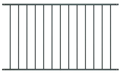 vidaXL Panneau de Clôture Clôture de Jardin Exterieur Arrière-Cour Résistance aux Intempéries Acier Enduit de Poudre 1,7x0,75 m Anthracite