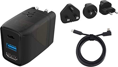 Genki Covert Dock, Station d'accueil TV Portable et Chargeur pour Nintendo Switch, Port USB-C, USB-A et HDMI, 3 Adaptateurs Internationaux
