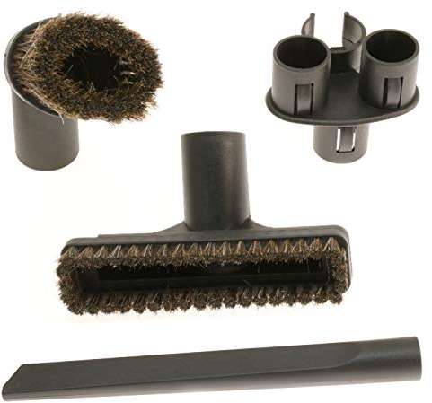 DeClean Staubsauger Düsen Bürsten Set 4tlg. Ø32mm Saugbürste Halterung für Teleskoprohr, zur Reinigung im Haushalt und Auto