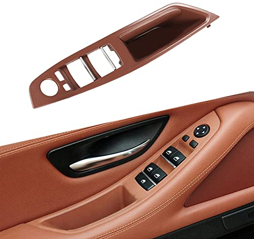 Türgriff für die Fahrerseite für BMW 5er-Serie F10 F11, Fensterschalter, Armlehne, Fahrersitz-Tastenschalter, Rahmen Aufbewahrungsbox für BMW 520 523 525 528 530 535 2010–2016 (rotbraun)